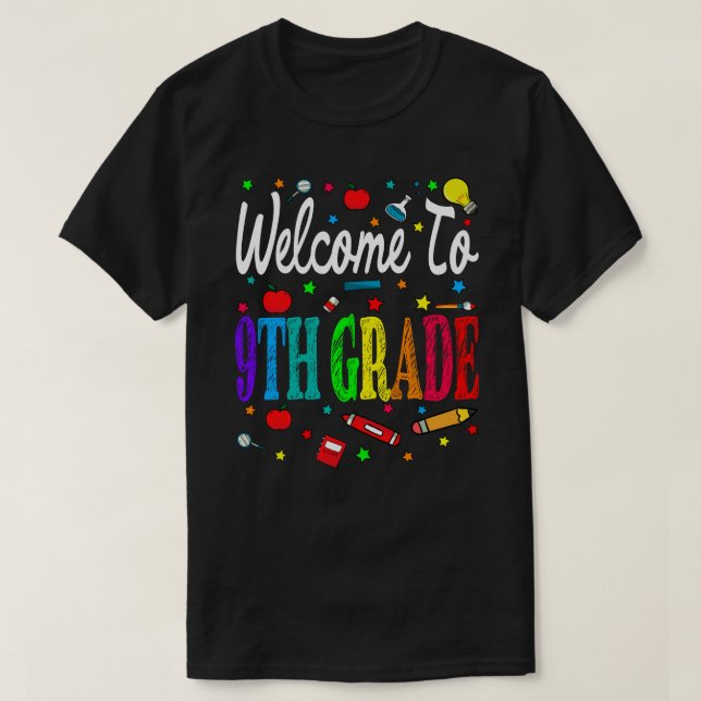 Welcome To 9th Grade Back To School T Shirt (Design framsida)
