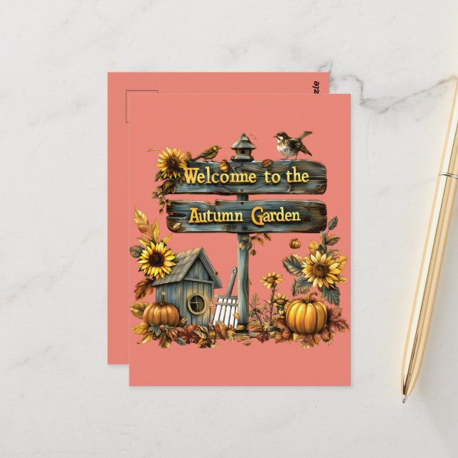 Welcome to Automn Vykort (Fram/Back In Situ)