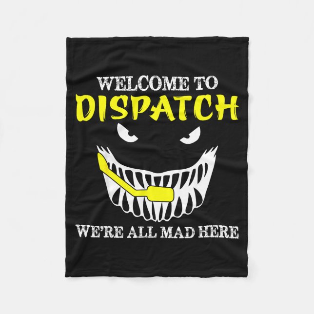 Welcome To Dispatch Funny 911 Dispatch Halloween S Fleecefilt (Framsidan)