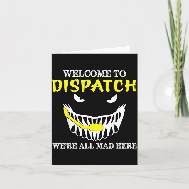 Welcome To Dispatch Funny 911 Dispatch Halloween S Kort (Framsida)