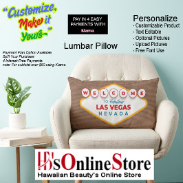 Welcome to Fabulous Las Vegas Nevada Trendy Memory Lumbarkudde