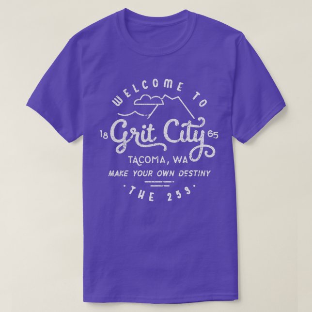 Welcome to Grit City Tacoma Washington T Shirt (Design framsida)