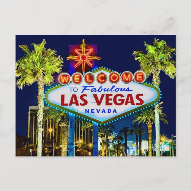Welcome to Las Vegas Postcard Vykort (Framsida)
