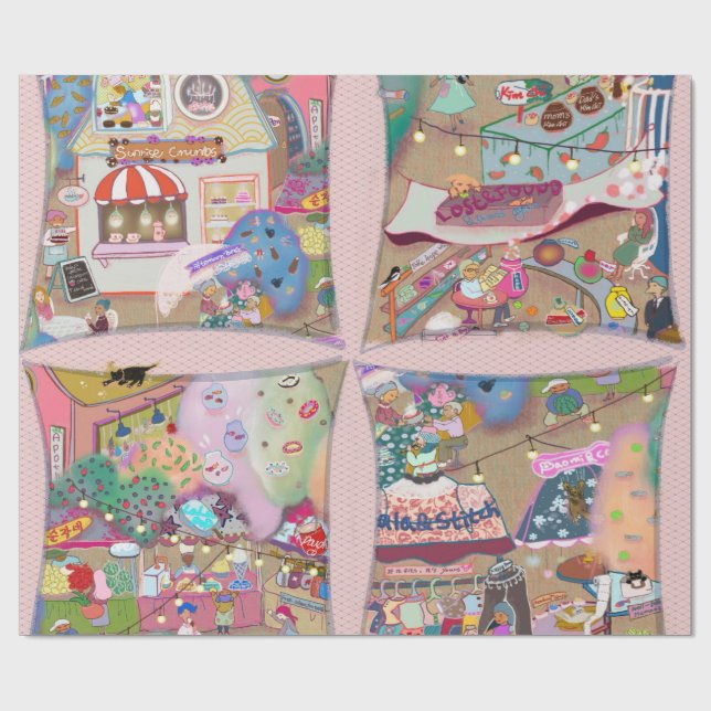 Welcome to My LALATOWN Wrapping Paper 2 Presentpapper (Platt)