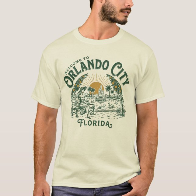 Welcome to Orlando City Florida T Shirt (Framsida)