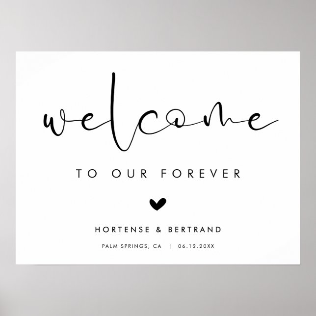 Welcome to our Forever Elegant Wedding  Poster (Framsidan)