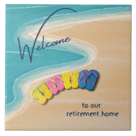 Welcome to our Retirement Home Beach Themed Kakelplatta