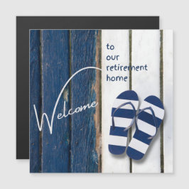 Welcome to our Retirement Home Coastal Themed Card