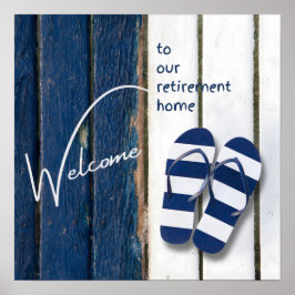 Welcome to our Retirement Home Coastal Themed Poster