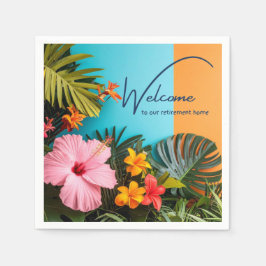 Welcome to our Retirement Home Tropical Themed Pappersservett