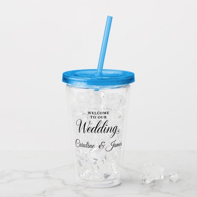 Welcome to Our Wedding  Add Name  Take Away Mugg (Baksida Ice)