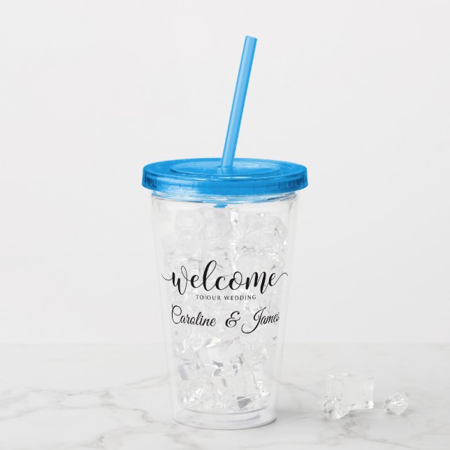 Welcome to Our Wedding  Add Name  Take Away Mugg (Baksida Ice)