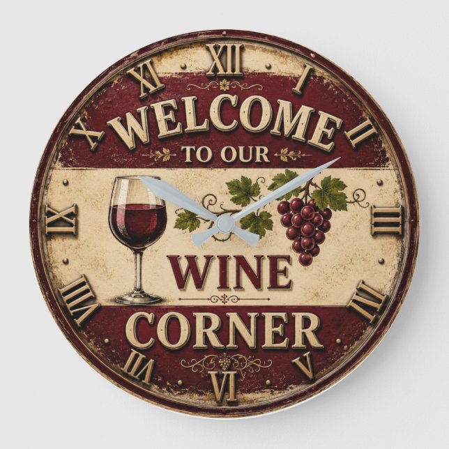 Welcome to Our Wine Corner Stor Klocka (Framsida)