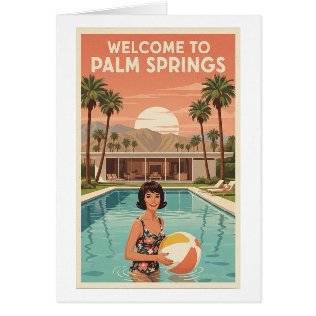 Welcome To Palm Springs Hälsningskort (Framsidan)