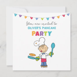 Welcome to Pancake Party invitation Spara Datumet