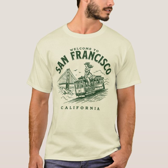 Welcome to San Francisco City California T Shirt (Framsida)