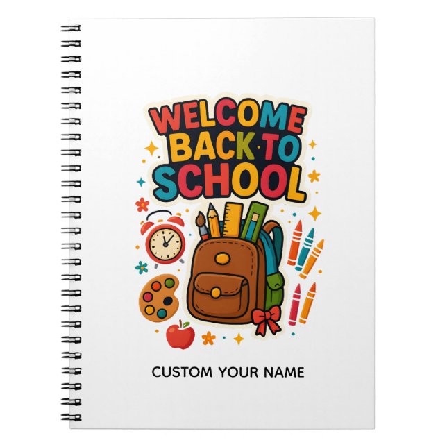 WELCOME TO SCHOOL ANTECKNINGSBOK (Framsidan)