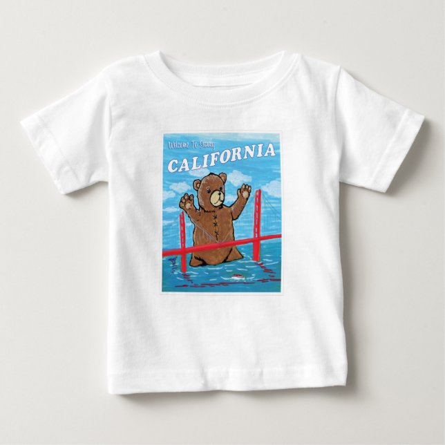 Welcome To Sunny California Giant Teddy Bear T Shirt (Framsida)