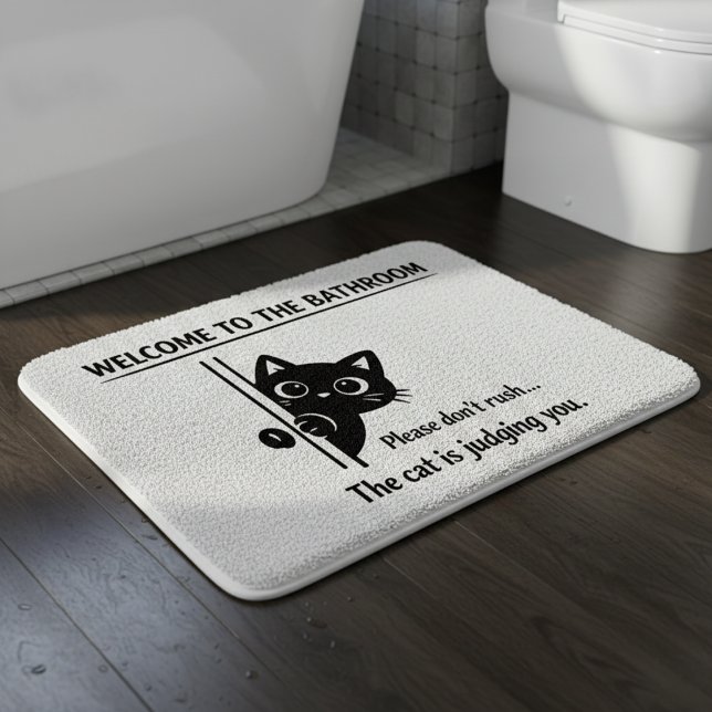 Welcome To The Bathroom Cat Companion Badrumsmatta (Skapare uppladdad)