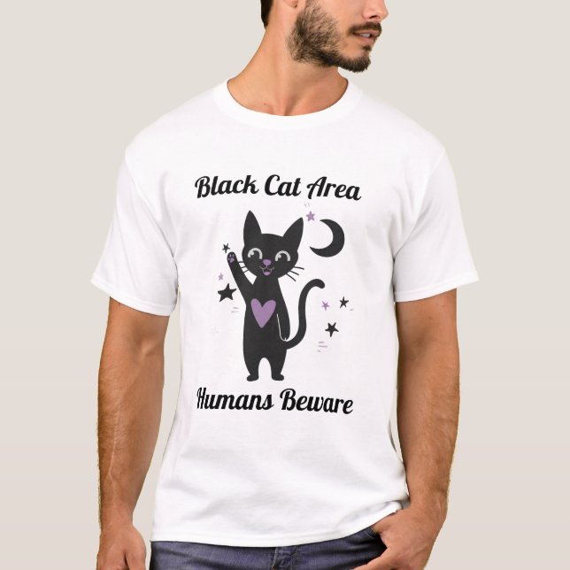 Welcome to the Black Cat Zone T-Shirt (Framsida)