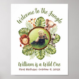 Welcome to the Jungle Photo Wild One Safari Sign Poster