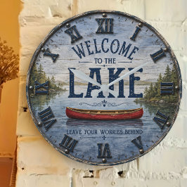Welcome to the Lake Canoe House Stor Klocka