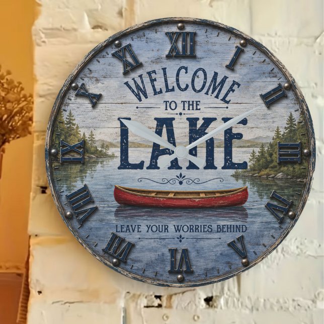 Welcome to the Lake Canoe House  Stor Klocka (Skapare uppladdad)