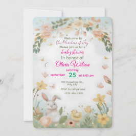 Welcome to the Meadow of Joy” – Baby Shower Invita Inbjudningar