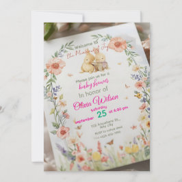 Welcome to the Meadow of Joy” – Baby Shower Invita Inbjudningar