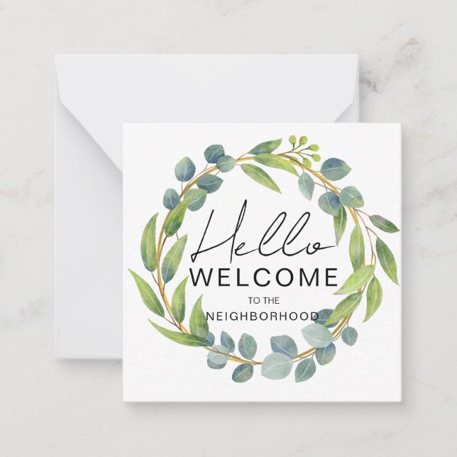 Welcome to the Neighborhood Card – New Home Greeti Anteckningskort (Framsida)