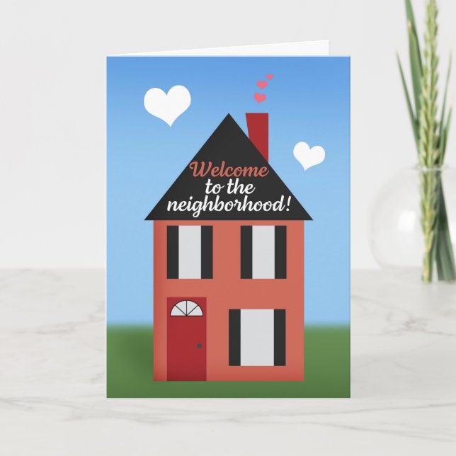 Welcome to the Neighborhood Illustrated House Helgkort (Framsida)