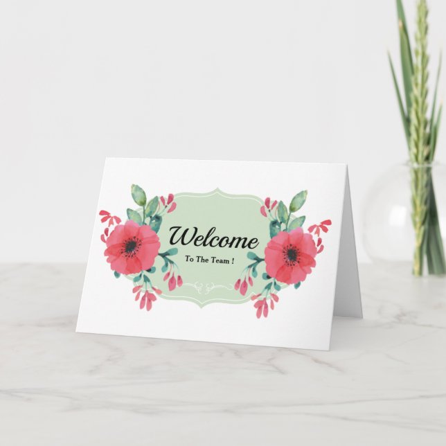 Welcome To The Team Card Kort (Framsida)