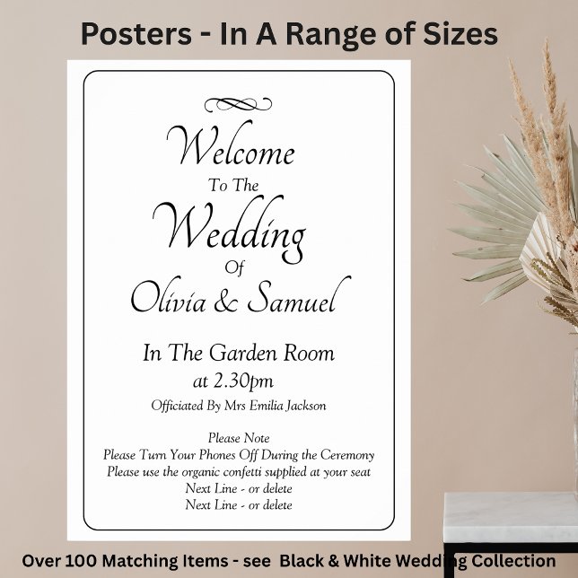 Welcome to  Wedding Black White Infinity Scroll, Poster (Skapare uppladdad)