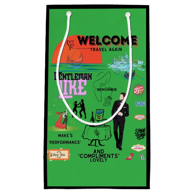 WELCOME TRAVEL AGAIN KLEINE GESCHENKTÜTE (Framsidan)