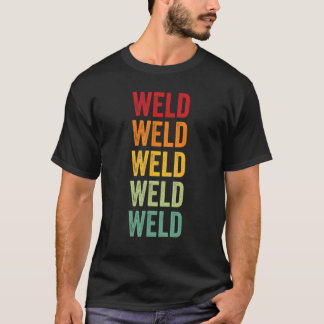 Weld County Colorado Regnbåge Text Design T Shirt