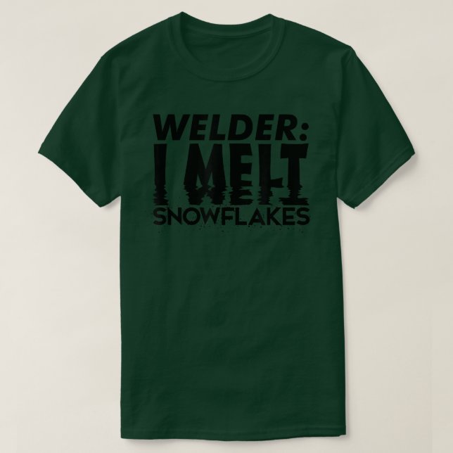 Weld Pipeliner Welder Pipeline Worker Snöflingor F T Shirt (Design framsida)