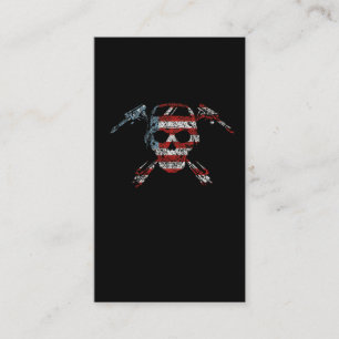 Welder American Flagga Skull Metalworking USA Weld Visitkort