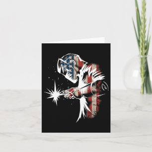 Welder American Flagga Usa Patriotic Welder Gift Kort