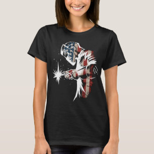 Welder American Flagga USA Patriotic Welder Gift p T Shirt