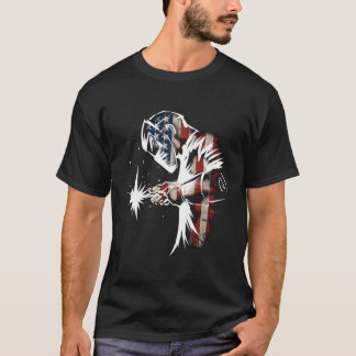 Welder American Flagga Usa Patriotic Welder T Shirt