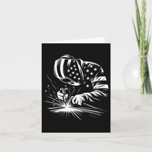 Welder American Flagga Usa Patriotic Welding Welde Kort
