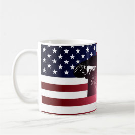 Welder & amerikanska flaggan kaffemugg