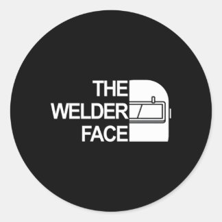 Welder Ansikte och Welder Ansikte Runt Klistermärke