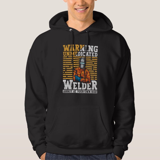 Welder Apparel Welding Blacksmith Metal Worker for Hoodie (Framsida)