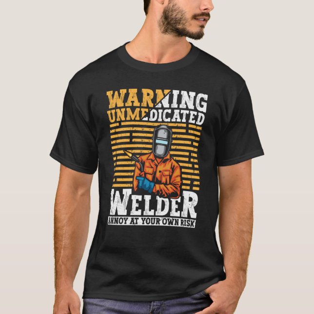 Welder Apparel Welding Blacksmith Metal Worker for T Shirt (Framsida)
