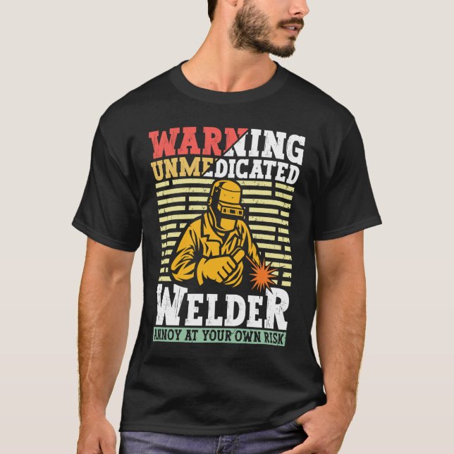 Welder Apparel Welding Blacksmith Metal Worker for T Shirt (Framsida)