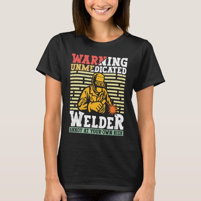 Welder Apparel Welding Blacksmith Metal Worker for T Shirt (Framsida)