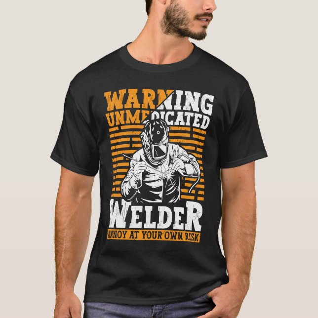 Welder Apparel Welding Blacksmith Metal Worker for T Shirt (Framsida)