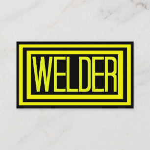 Welder Black and Gult Matted Ram Visitkort
