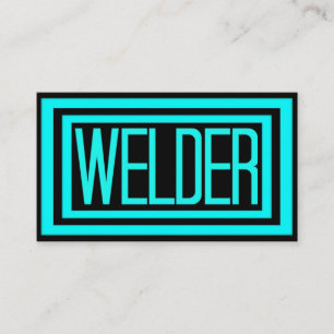 Welder Black and Teal Matted Ram Visitkort